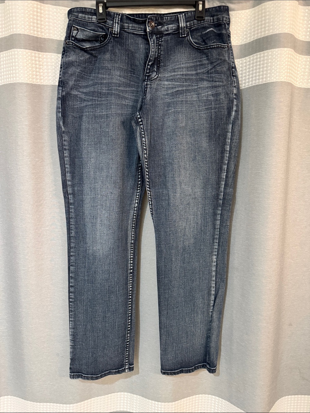 urban pipeline Men's Straight Jeans in Medium Grey-Blue
